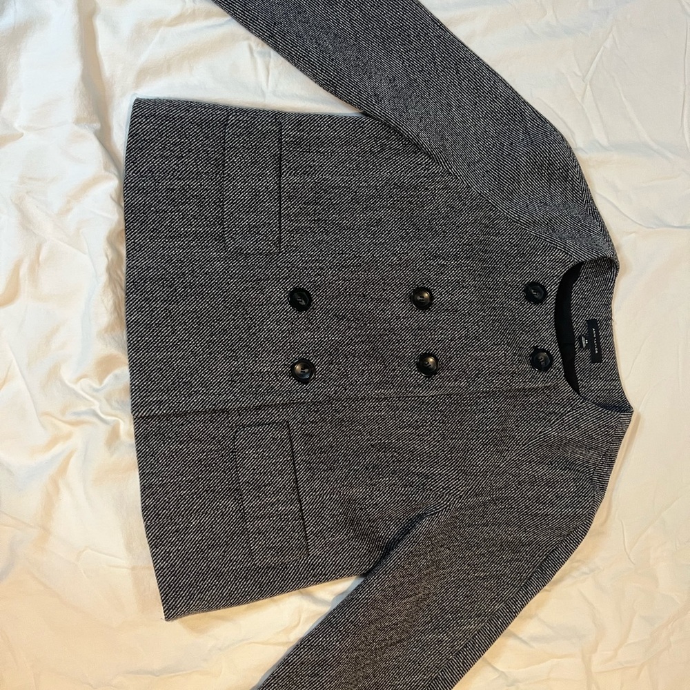 Ann Taylor Black and Gray Blazer